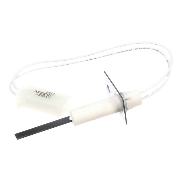 An International Comfort Products 1172533 ignitor with a white ceramic base and attached wiring.