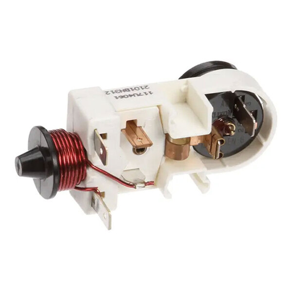 A Hoshizaki 4A2135-01 start relay with a white plastic body, copper coil, and metal terminals.