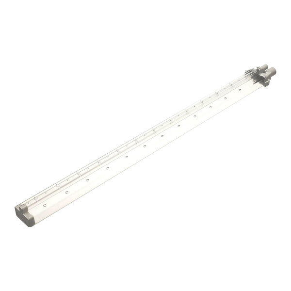 A long, clear spray tube with multiple holes and connectors at one end, designed for use in Hoshizaki equipment.