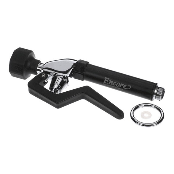 A black and chrome Encore KL50-X077 riser with a separate circular component.