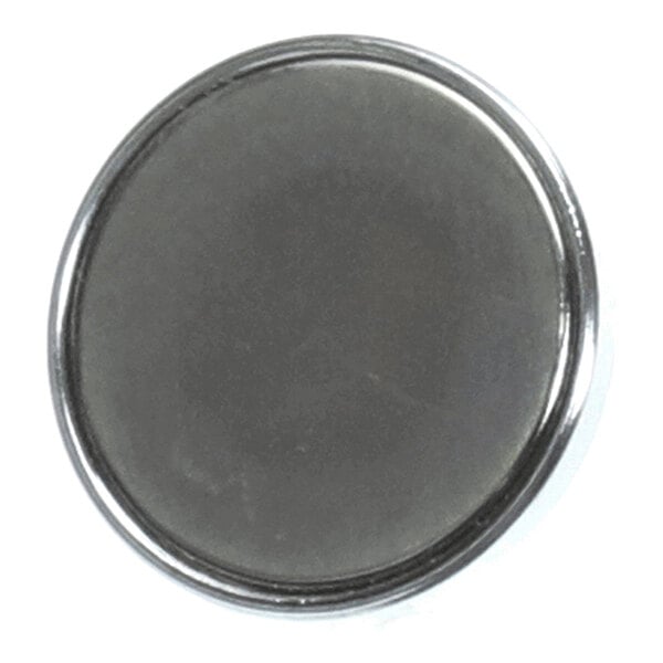 A round, metallic door magnet for an Evo appliance.