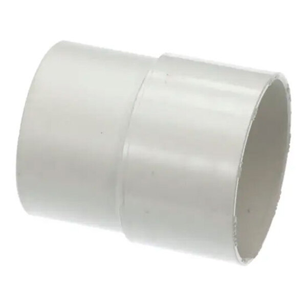 A white cylindrical plastic drain adapter fitting.