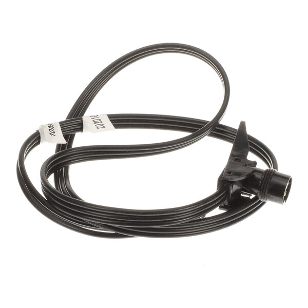 A black electrical harness with a connector, labeled as a Kysor Warren 10M10552 Harness Shelf T8.