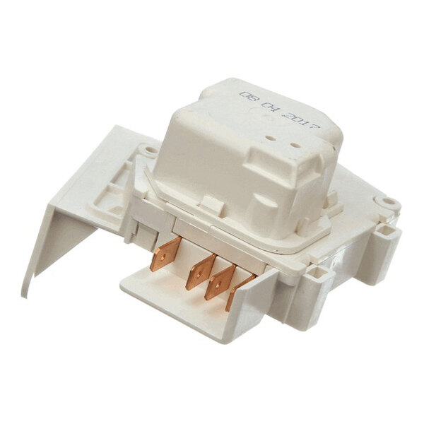 A white Kelvinator defrost timer with copper tabs for 115V appliances.