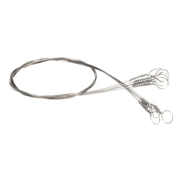 A set of replacement wires for a cheese cutter, packaged in a group of five.