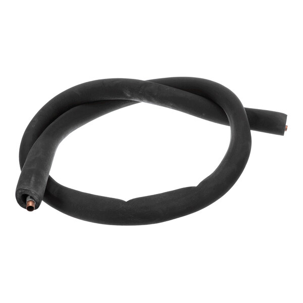 A flexible metal line with foam insulation, typically used for plumbing or refrigeration applications.