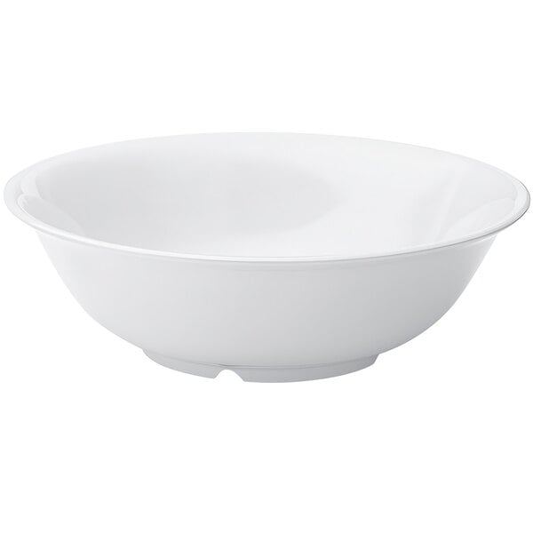 A white bowl with a white rim.