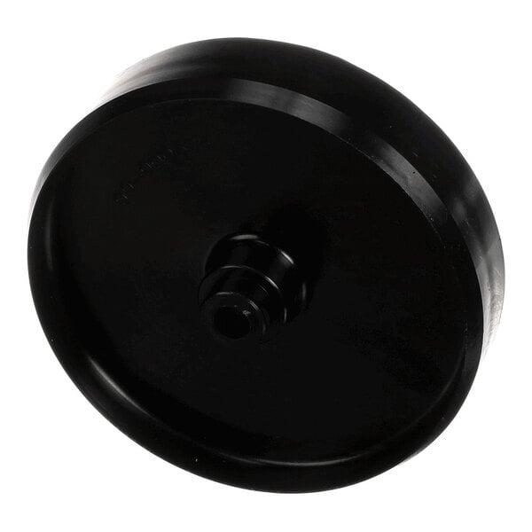 A black plastic hub component for a Kwik Lok system.