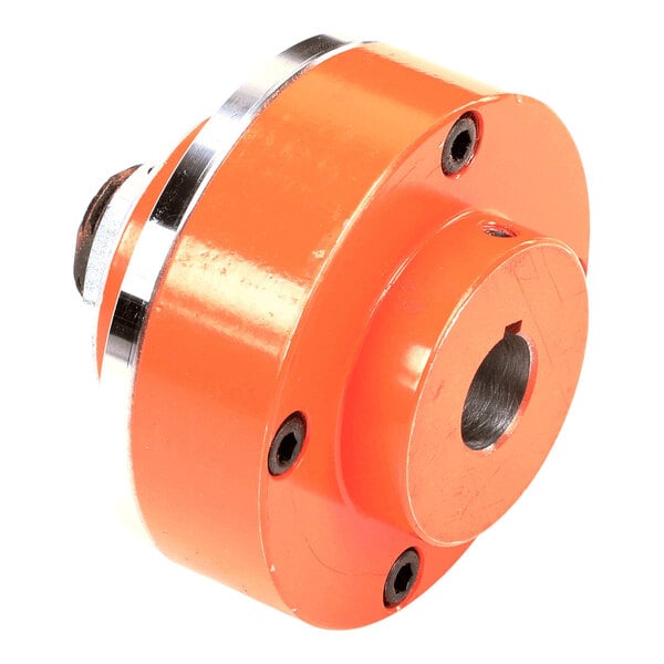 An orange and silver Falcon 31-01-351 overload clutch with a central hole and multiple set screws.
