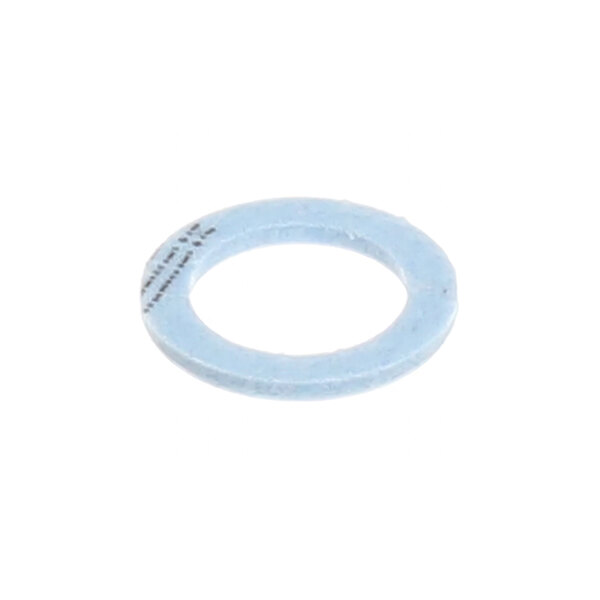 A flat, circular PTFE gasket with a central hole, used for sealing applications.
