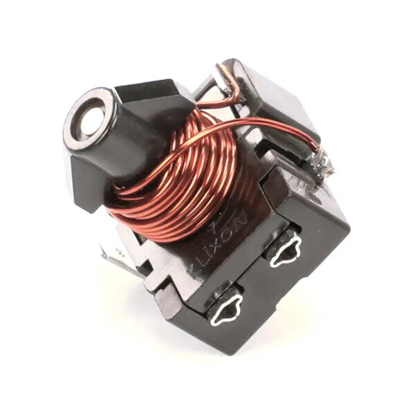 A Duke 217826 relay with a visible copper coil and electrical terminals.