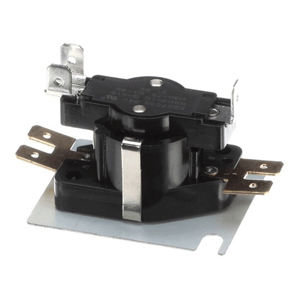 A Frosty Factory F0400 heat sequencer with a metal mounting plate and multiple electrical terminals.