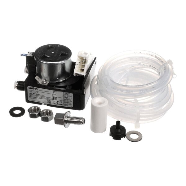 A detergent pump kit with tubing and various fittings for Electrolux Professional equipment.