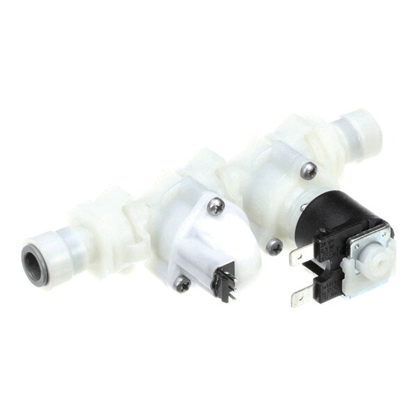 A JoeTap JT-12774 flowmeter and solenoid assembly used for controlling and measuring fluid flow in beverage dispensing systems.