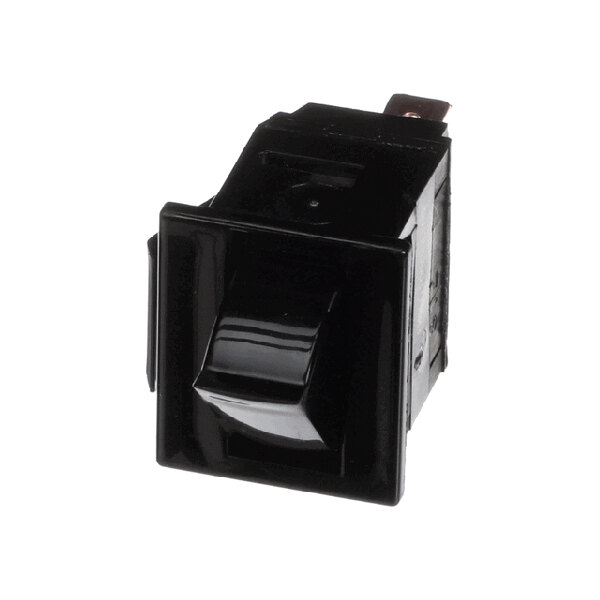 A black rectangular interlock switch for electrical applications.