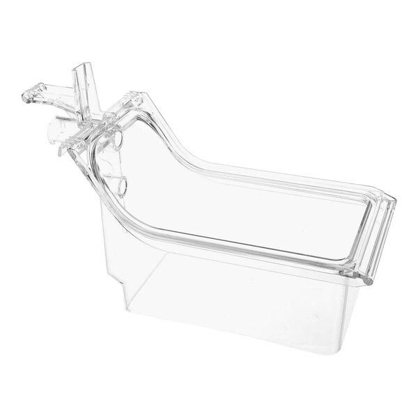 A transparent plastic tank with a lid lock, designed for Elmeco machines.