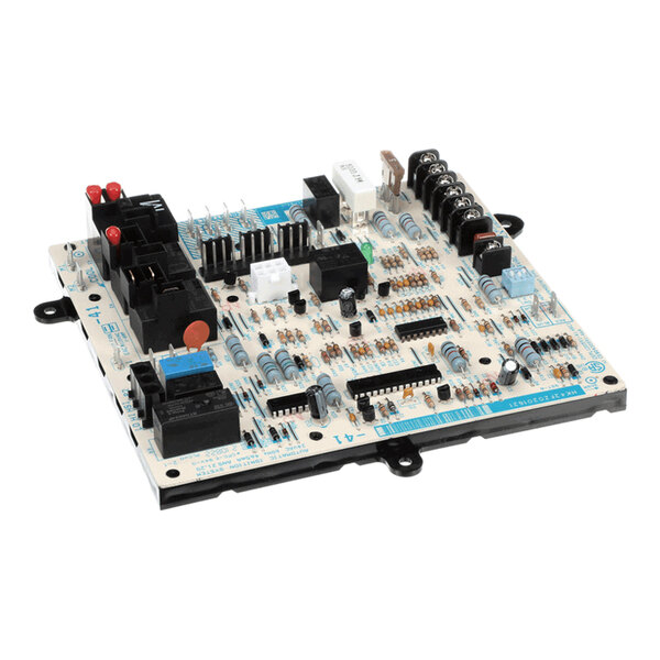 A furnace control board for a two-stage heating system.