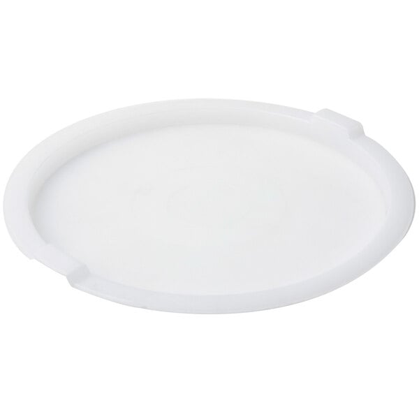 A white cover for a Bon Chef Cold Wave bowl on a white background.