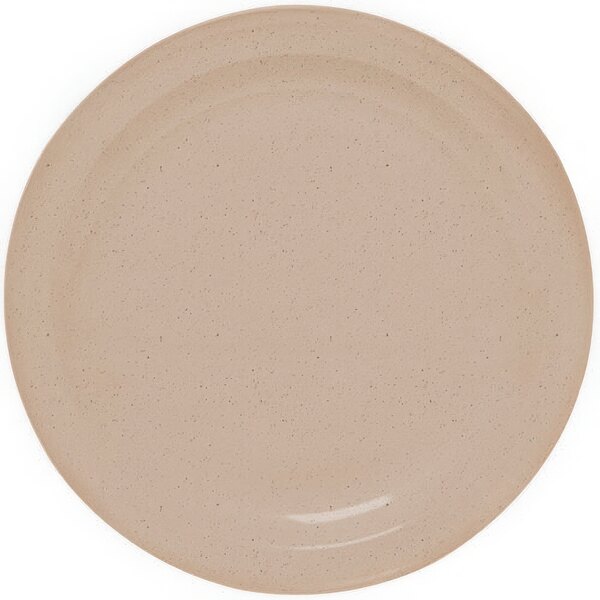 A beige GET SuperMel plate with a speckled design.