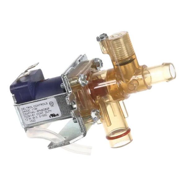 A Grindmaster-Cecilware 64062 24VDC dump valve for beverage equipment.
