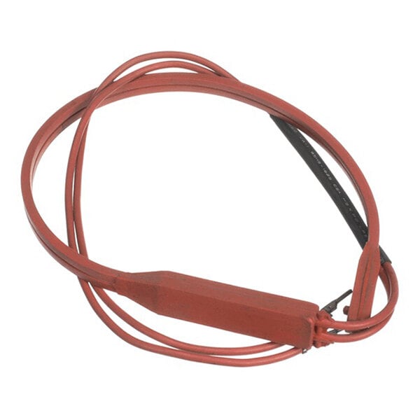 A red drain hole heater for refrigeration units.