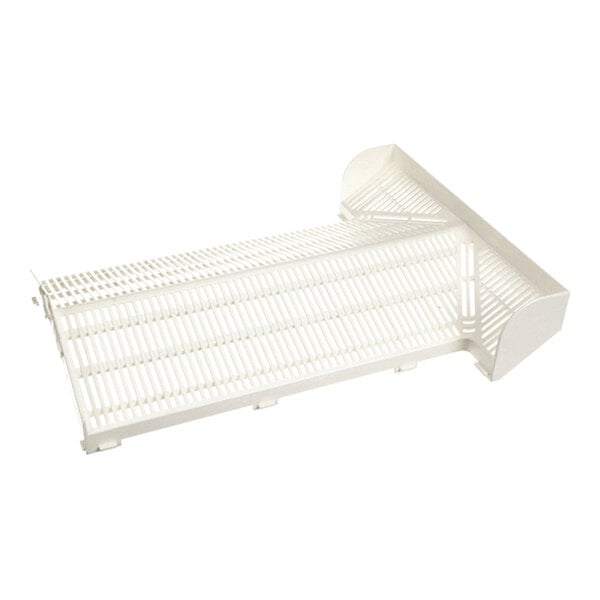 A white plastic cube guide for a Hoshizaki ice machine.