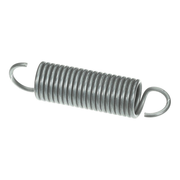 A metal extension spring with hooks on both ends.