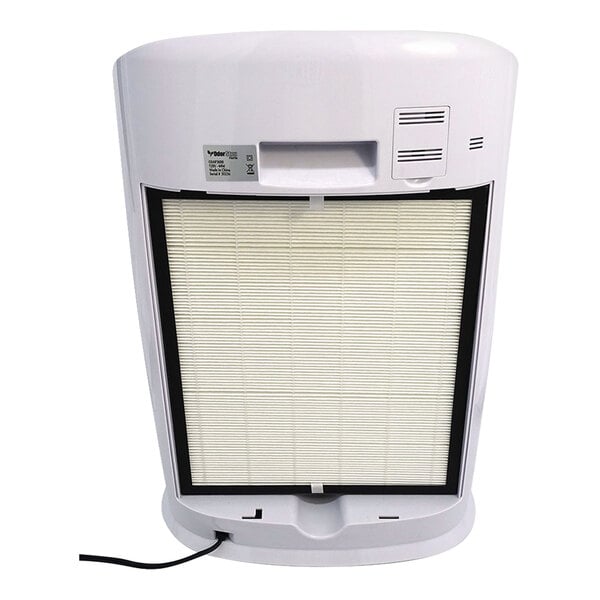 A white HEPA air purifier with an activated carbon filter, cold catalyst, and ionizer.