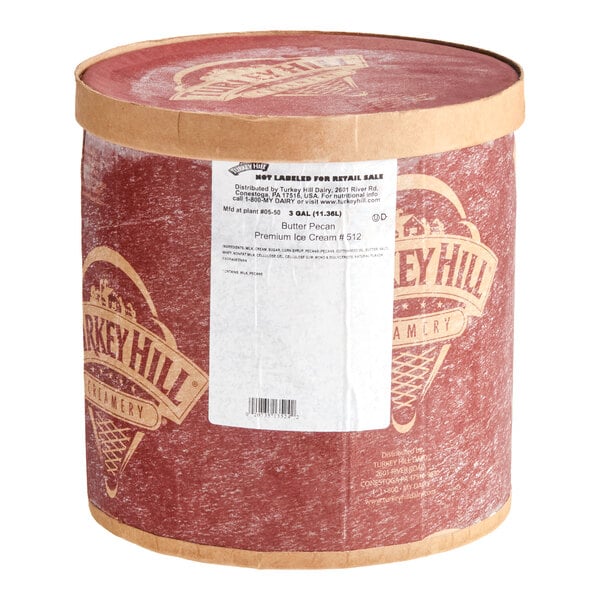 Turkey Hill Butter Pecan 10.25% Butterfat Ice Cream 3 Gallon