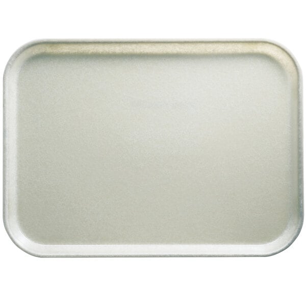 A white rectangular Cambro tray with a white border.