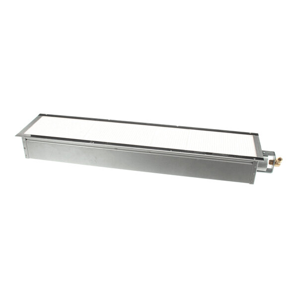 A large rectangular infrared burner for natural gas, designed for commercial kitchen equipment.