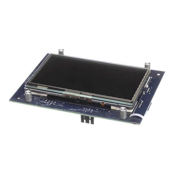 A rectangular electronic touch screen display module mounted on a circuit board.