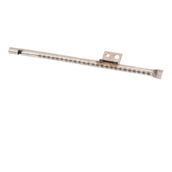 A metal zip tube weldment part, 8.44 inches long, used in Nieco equipment.