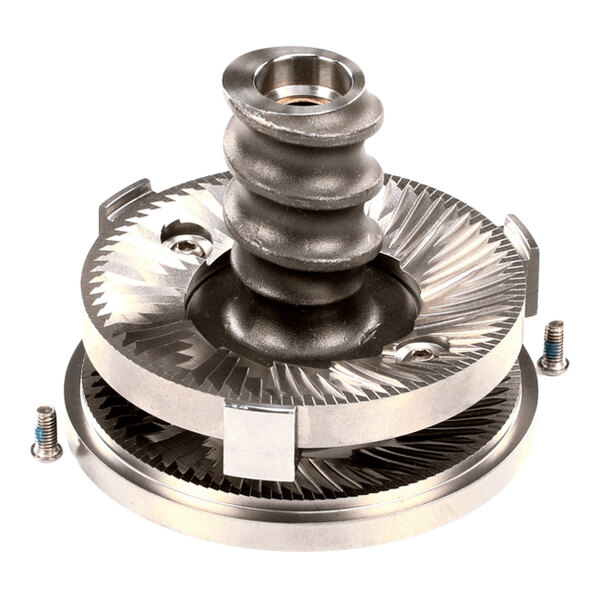 A complete set of metal burrs for slicing, used in coffee grinders.