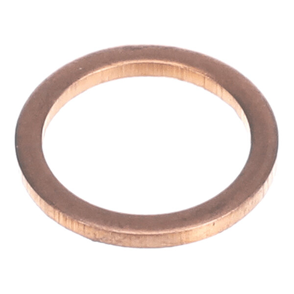 A round brass valve gasket for espresso or coffee machines.