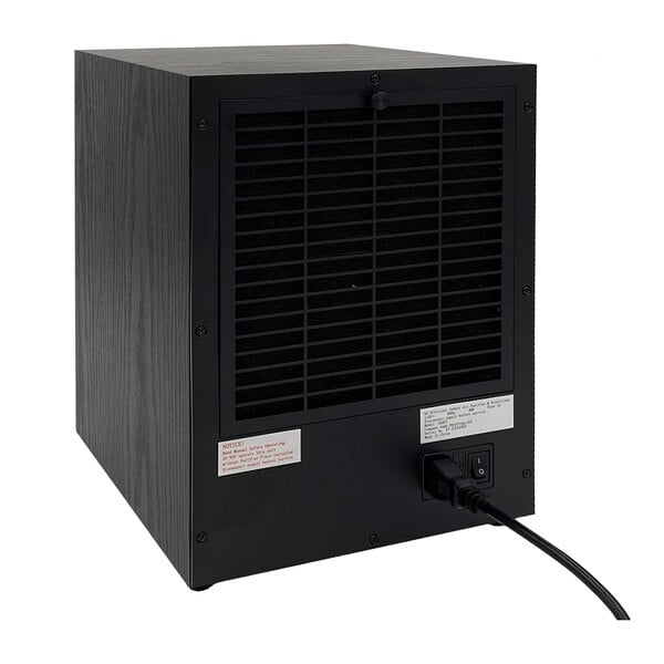 An OdorStop OSAP7 ozone generator and UV air purifier with a black rectangular design and rear air intake vent.