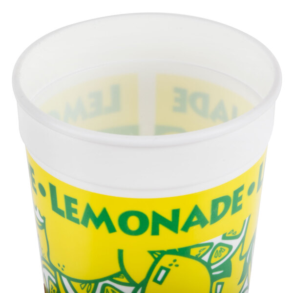 16 Oz Tall Plastic Lemonade Cold Cup With Straw And Lid 500case