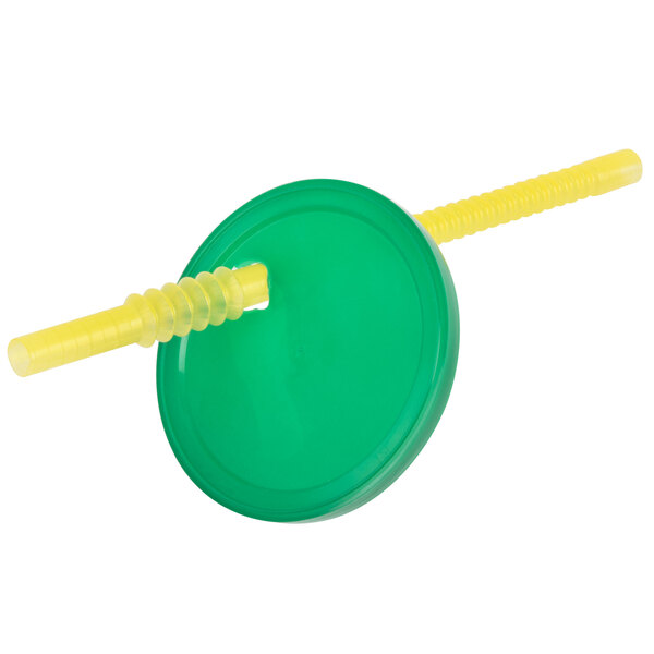 16 oz. Tall Plastic Lemonade Cold Cup with Straw and Lid 500/Case