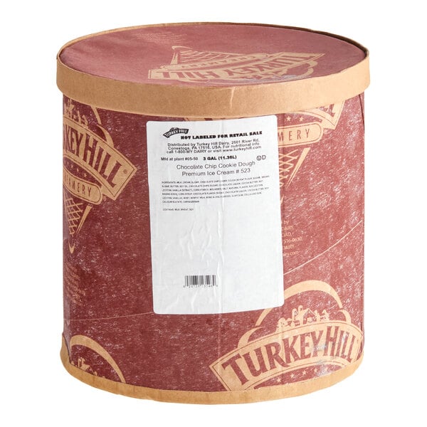 Turkey Hill Chocolate Chip Cookie Dough 10.25% Butterfat Ice Cream 3 Gallon