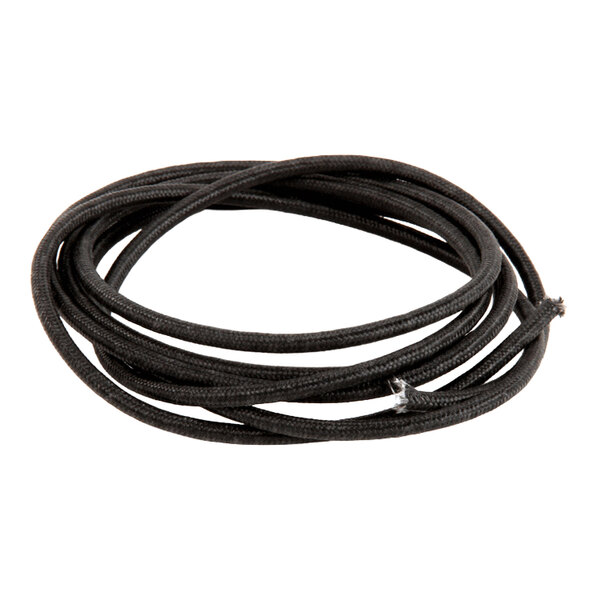 A coiled length of black 12 AWG wire.