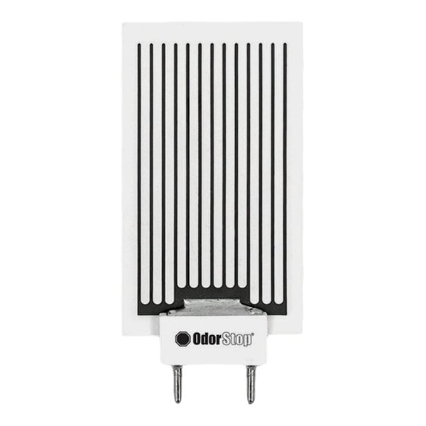 A rectangular ceramic ozone plate replacement part for OdorStop air purifiers.