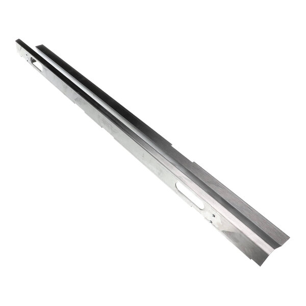 A long, metallic panel component with cutouts, designed for use as a pilot access panel in specific equipment models.