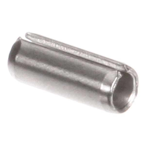 A cylindrical metal pin roll with a slit along its length, measuring 1/4 inch by 5/8 inch.