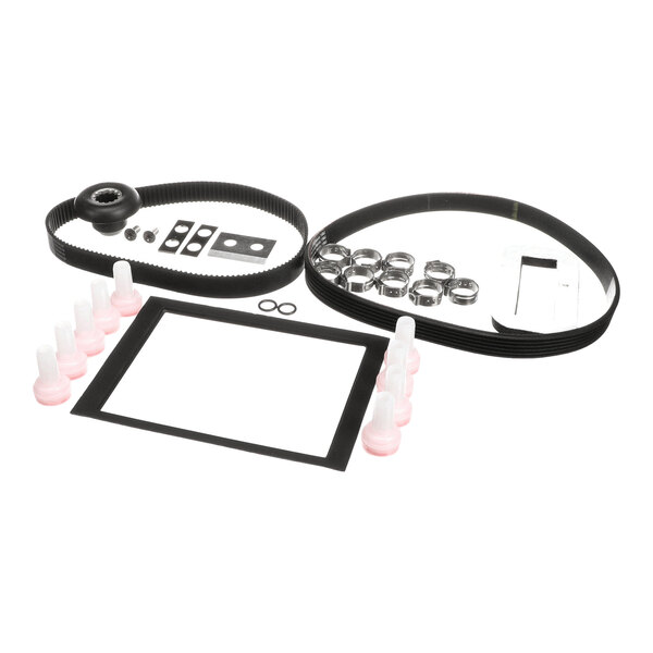 A Multiplex 020009018 Kit Bim Tune Up containing various replacement parts including belts, gaskets, fittings, and hardware components.