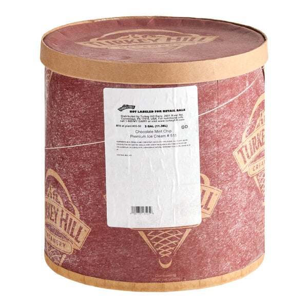 Turkey Hill Chocolate Mint Chip 10.25% Butterfat Ice Cream 3 Gallon