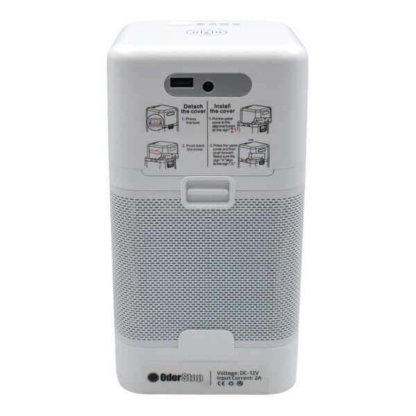 A white OdorStop OSAP2W HEPA air purifier with a rectangular design and front-facing vent.