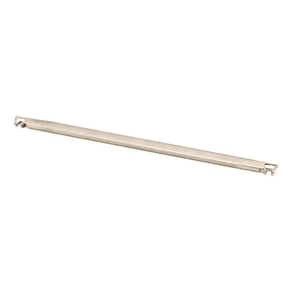 A metal push bar feeder rod belt measuring 12 inches in length.