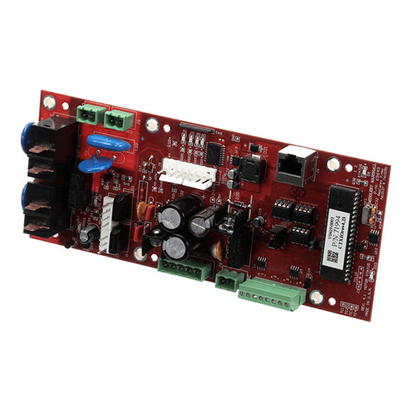 A red Middleby Marshall 71994 I/O circuit board with various electronic components and connectors.