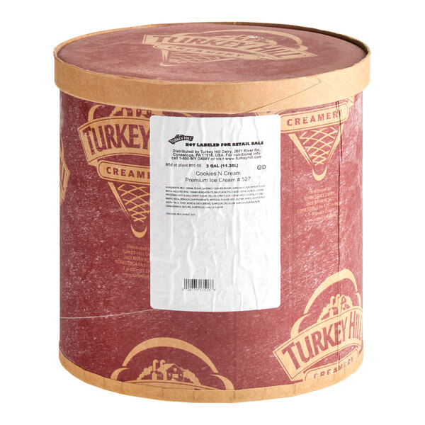 Turkey Hill Cookies 'n Cream 10.25% Butterfat Ice Cream 3 Gallon