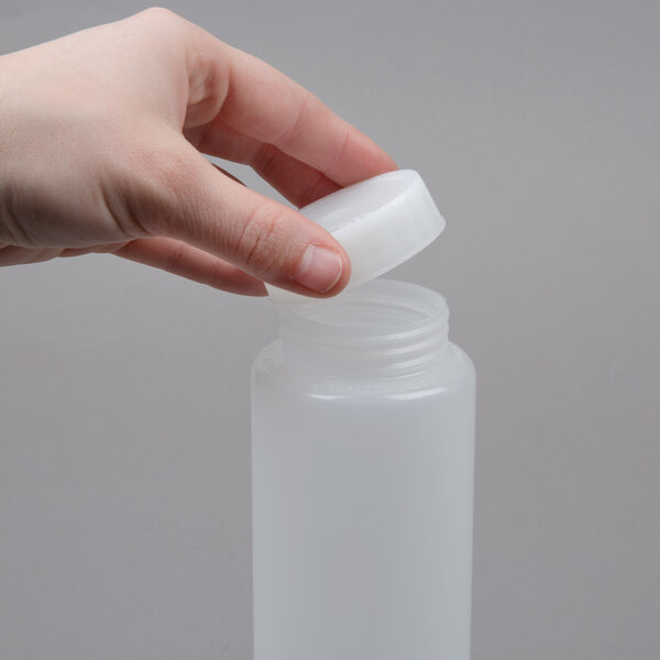 FIFO Innovations 16 oz. Clear Double Wide-Mouth Squeeze Bottle with Thin Dispensing Valve - 12/Case